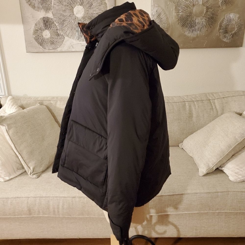 Halogen Animal Contrast Puffer Coat - Picture 7 of 15